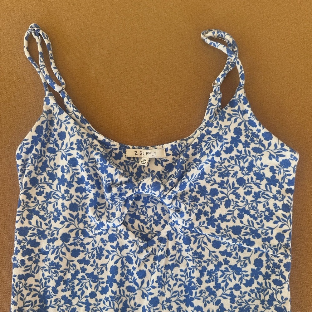 Z Supply- Carita Cocos Floral Maxi Dress- Blue Wave/ XSmall - Picture 4 of 7